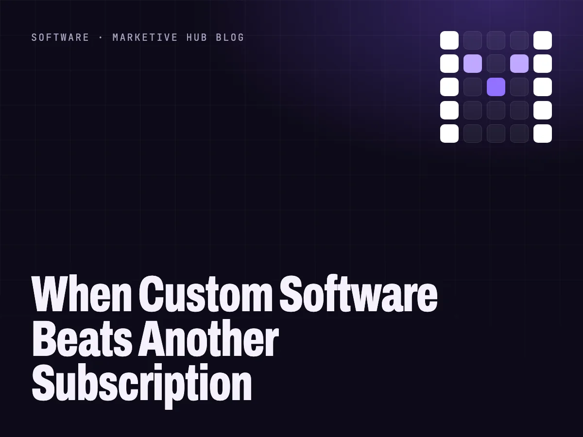 A checklist weighing a custom build against another subscription