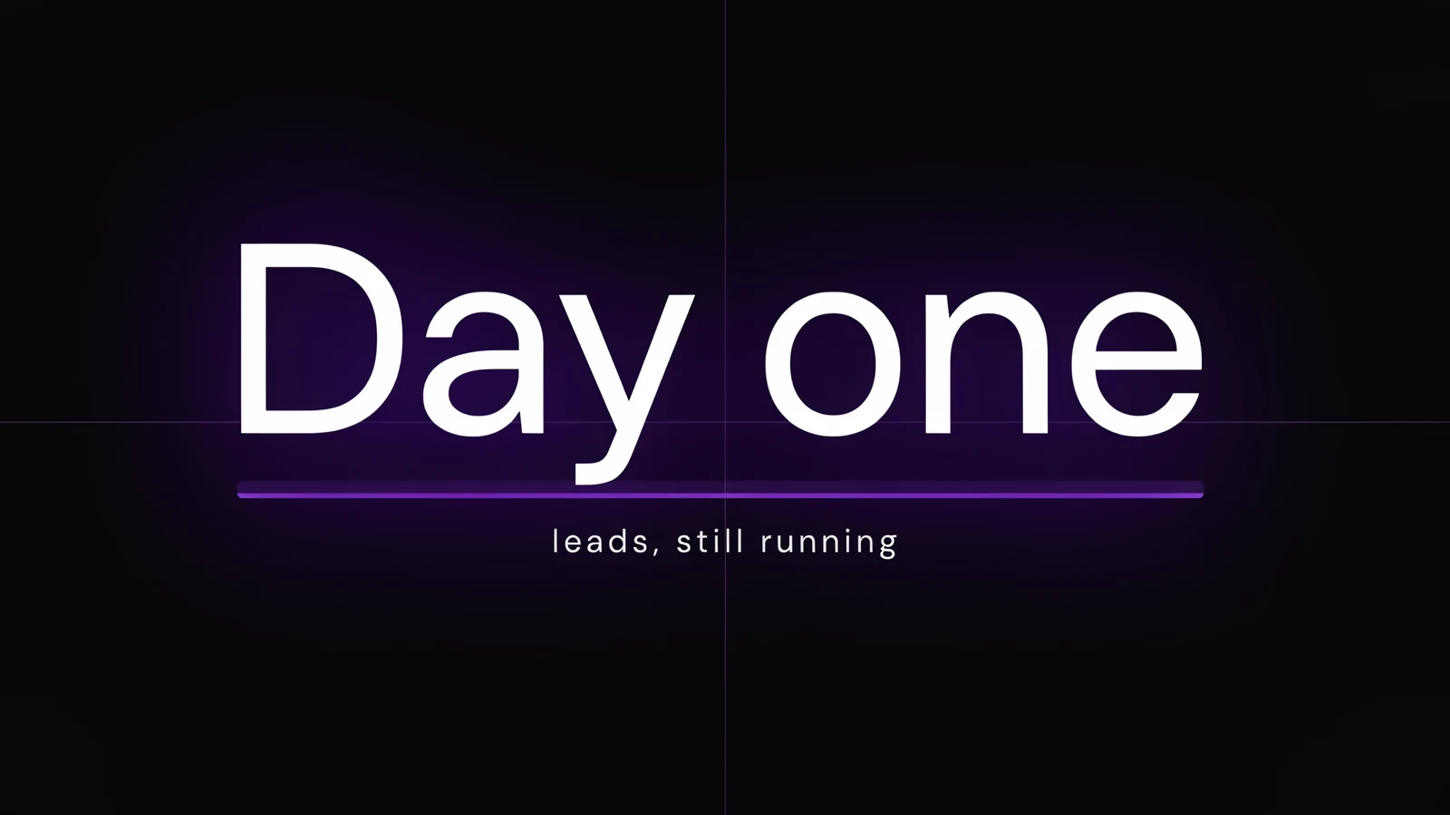Illustration: result graphic reading "Day one, leads, still running"