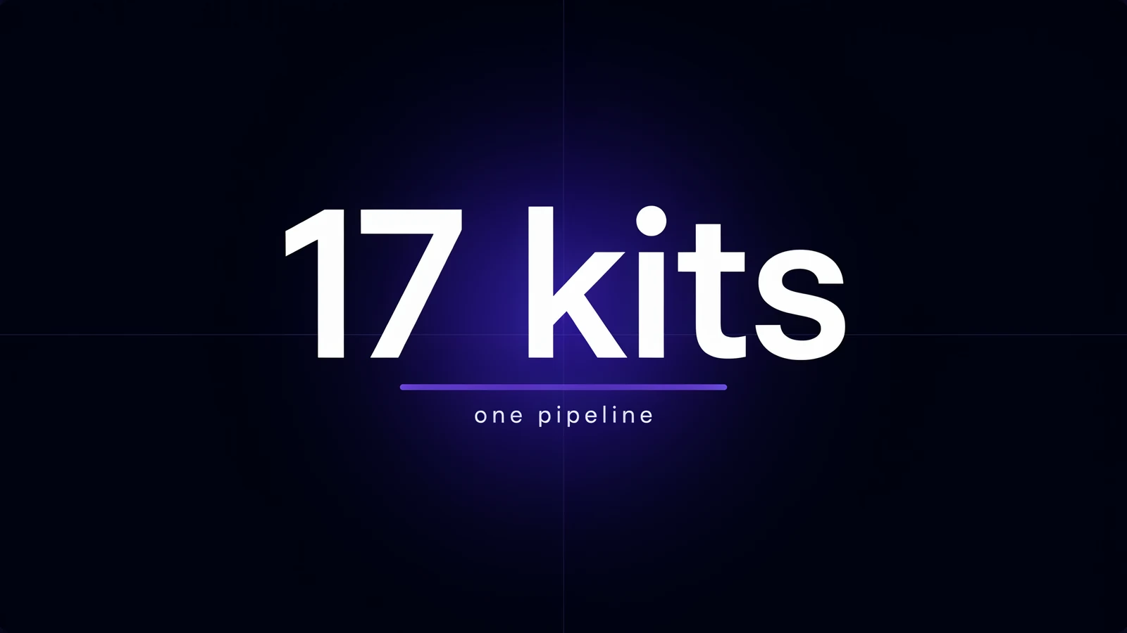 Illustration: result graphic reading "17 kits, one pipeline"