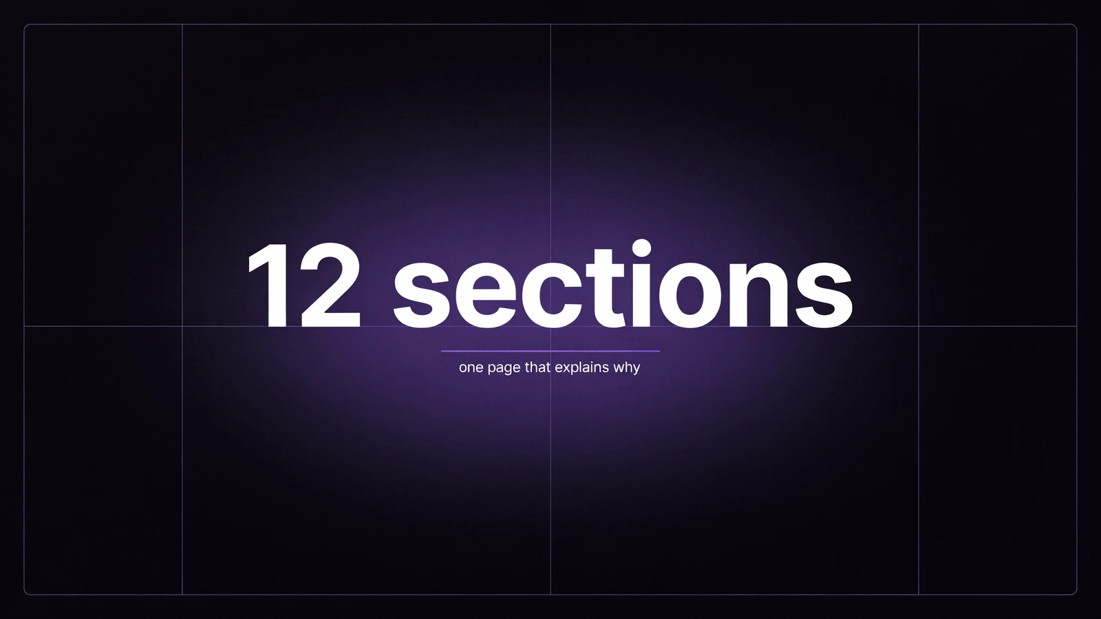 Illustration: result graphic reading "12 sections, one page that explains why"