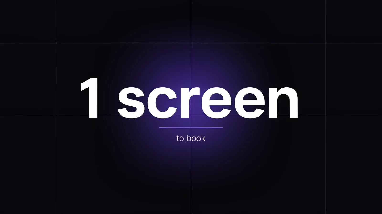 Illustration: result graphic reading "1 screen, to book"